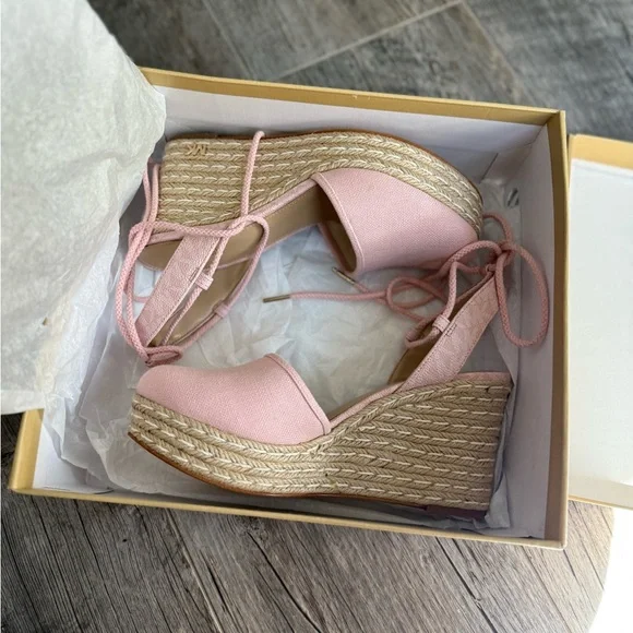 Michael Kors Blush Espadrille Lace-Up Wedges - Picture 5 of 6